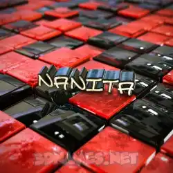 nanita in Red Checkered style - 3D name wallpaper
