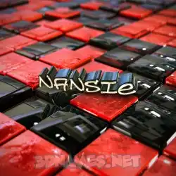 nansie in Red Checkered style - 3D name wallpaper