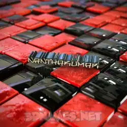 nanthakumar in Red Checkered style - 3D name wallpaper