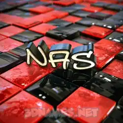 nas in Red Checkered style - 3D name wallpaper