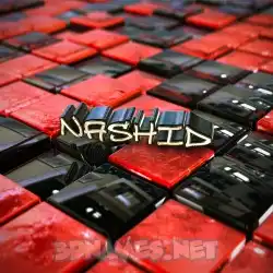 nashid in Red Checkered style - 3D name wallpaper