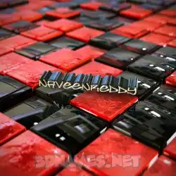 naveenreddy in Red Checkered style - 3D name wallpaper