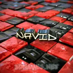 navid in Red Checkered style - 3D name wallpaper