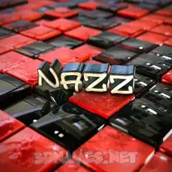 nazz in Red Checkered style - 3D name wallpaper