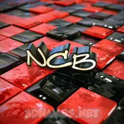 ncb in Red Checkered style - 3D name wallpaper