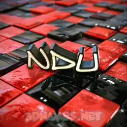 ndu in Red Checkered style - 3D name wallpaper