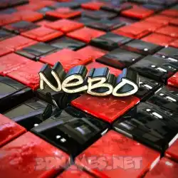 nebo in Red Checkered style - 3D name wallpaper