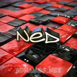 ned in Red Checkered style - 3D name wallpaper
