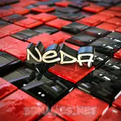 neda in Red Checkered style - 3D name wallpaper