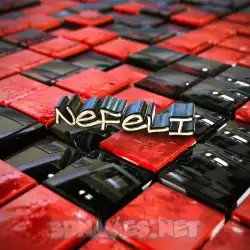 nefeli in Red Checkered style - 3D name wallpaper