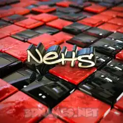 nehs in Red Checkered style - 3D name wallpaper