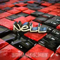 nell in Red Checkered style - 3D name wallpaper
