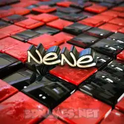 nene in Red Checkered style - 3D name wallpaper