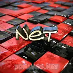 net in Red Checkered style - 3D name wallpaper
