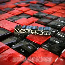 netaji in Red Checkered style - 3D name wallpaper