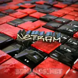 netram in Red Checkered style - 3D name wallpaper