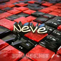 neve in Red Checkered style - 3D name wallpaper