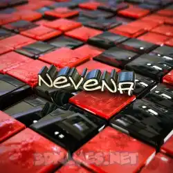 nevena in Red Checkered style - 3D name wallpaper