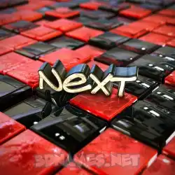 next in Red Checkered style - 3D name wallpaper