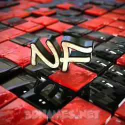 nf in Red Checkered style - 3D name wallpaper
