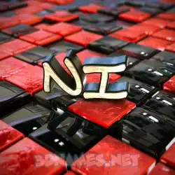 ni in Red Checkered style - 3D name wallpaper