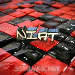niat in Red Checkered style - 3D name wallpaper