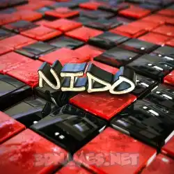 nido in Red Checkered style - 3D name wallpaper