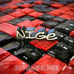 nige in Red Checkered style - 3D name wallpaper