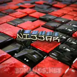 nijjar in Red Checkered style - 3D name wallpaper
