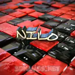 nilo in Red Checkered style - 3D name wallpaper