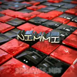 nimmi in Red Checkered style - 3D name wallpaper