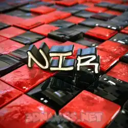 nir in Red Checkered style - 3D name wallpaper
