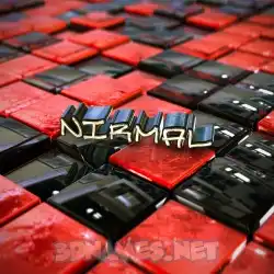 nirmal in Red Checkered style - 3D name wallpaper