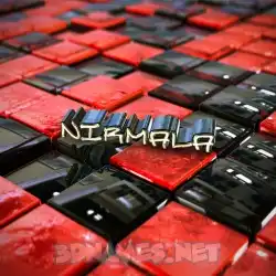 nirmala in Red Checkered style - 3D name wallpaper