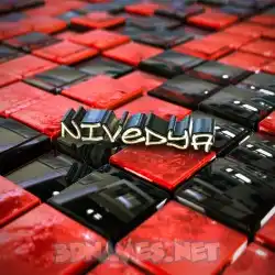 nivedya in Red Checkered style - 3D name wallpaper