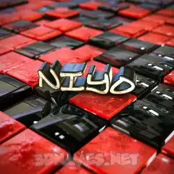 niyo in Red Checkered style - 3D name wallpaper