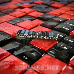 nizamuddin in Red Checkered style - 3D name wallpaper