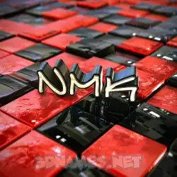 nmk in Red Checkered style - 3D name wallpaper
