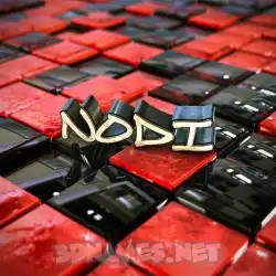 nodi in Red Checkered style - 3D name wallpaper