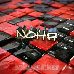 noha in Red Checkered style - 3D name wallpaper