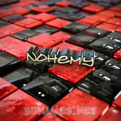 nohemy in Red Checkered style - 3D name wallpaper