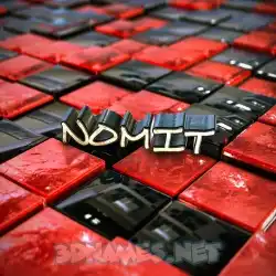 nomit in Red Checkered style - 3D name wallpaper
