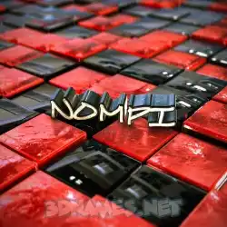 nompi in Red Checkered style - 3D name wallpaper