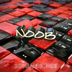 noob in Red Checkered style - 3D name wallpaper
