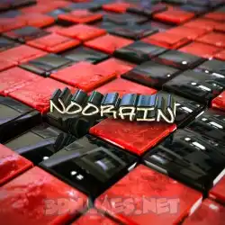 noorain in Red Checkered style - 3D name wallpaper