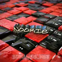 noorie in Red Checkered style - 3D name wallpaper