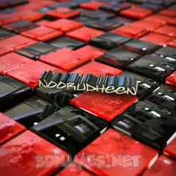 noorudheen in Red Checkered style - 3D name wallpaper