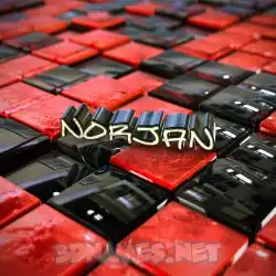 norjan in Red Checkered style - 3D name wallpaper