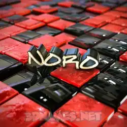 noro in Red Checkered style - 3D name wallpaper