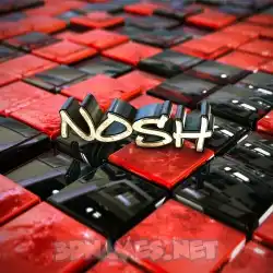 nosh in Red Checkered style - 3D name wallpaper